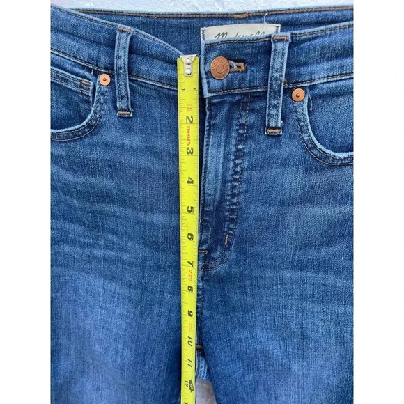 Madewell Womens Flat Front Mid Rise Stovepipe Jeans Denim Blue Sz 27 - Picture 8 of 12